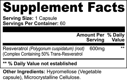 Resveratrol Capsules - 600mg