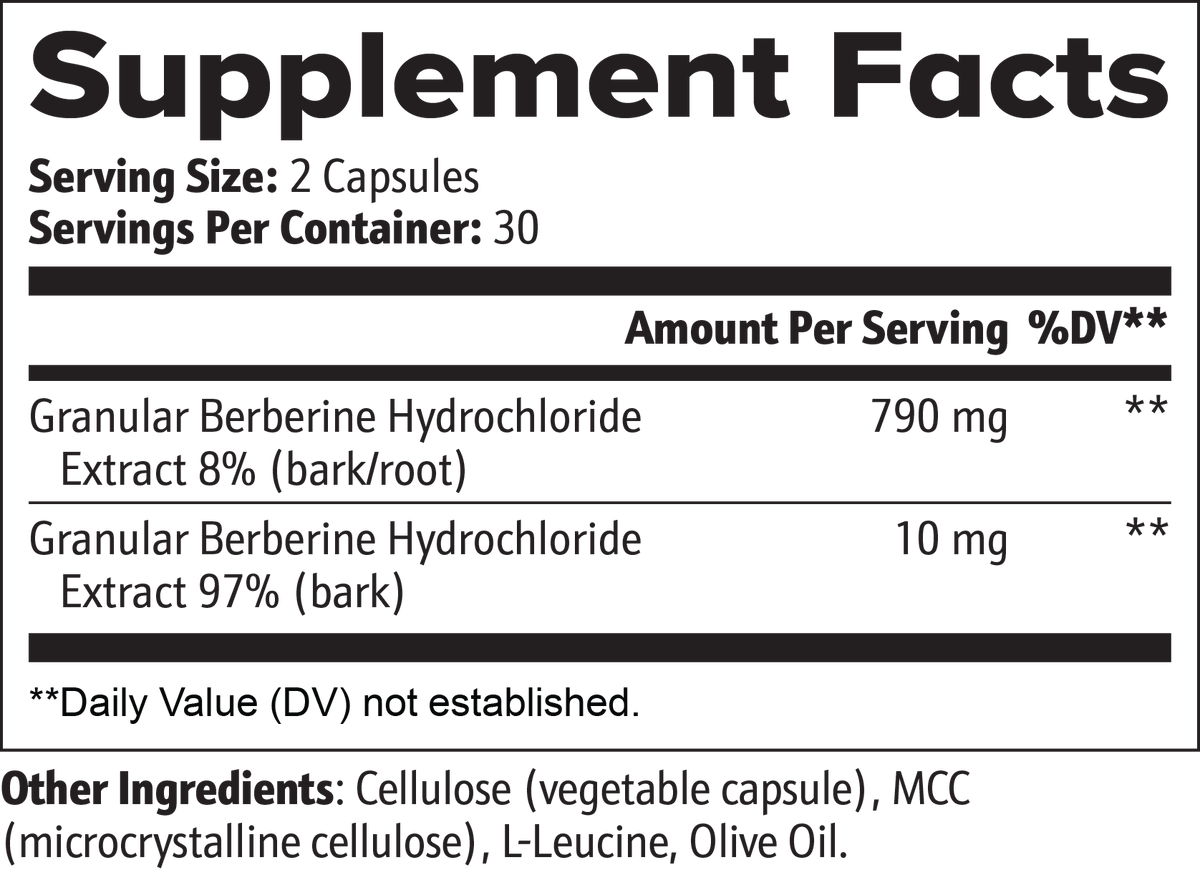 Berberine Capsules, 800 mg